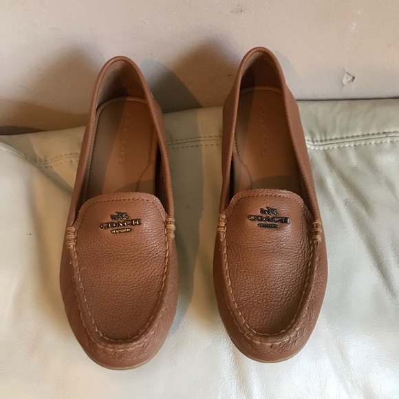 SOLD Coach Leather Brown Loafers Mary Lock up - Picture 4 of 6